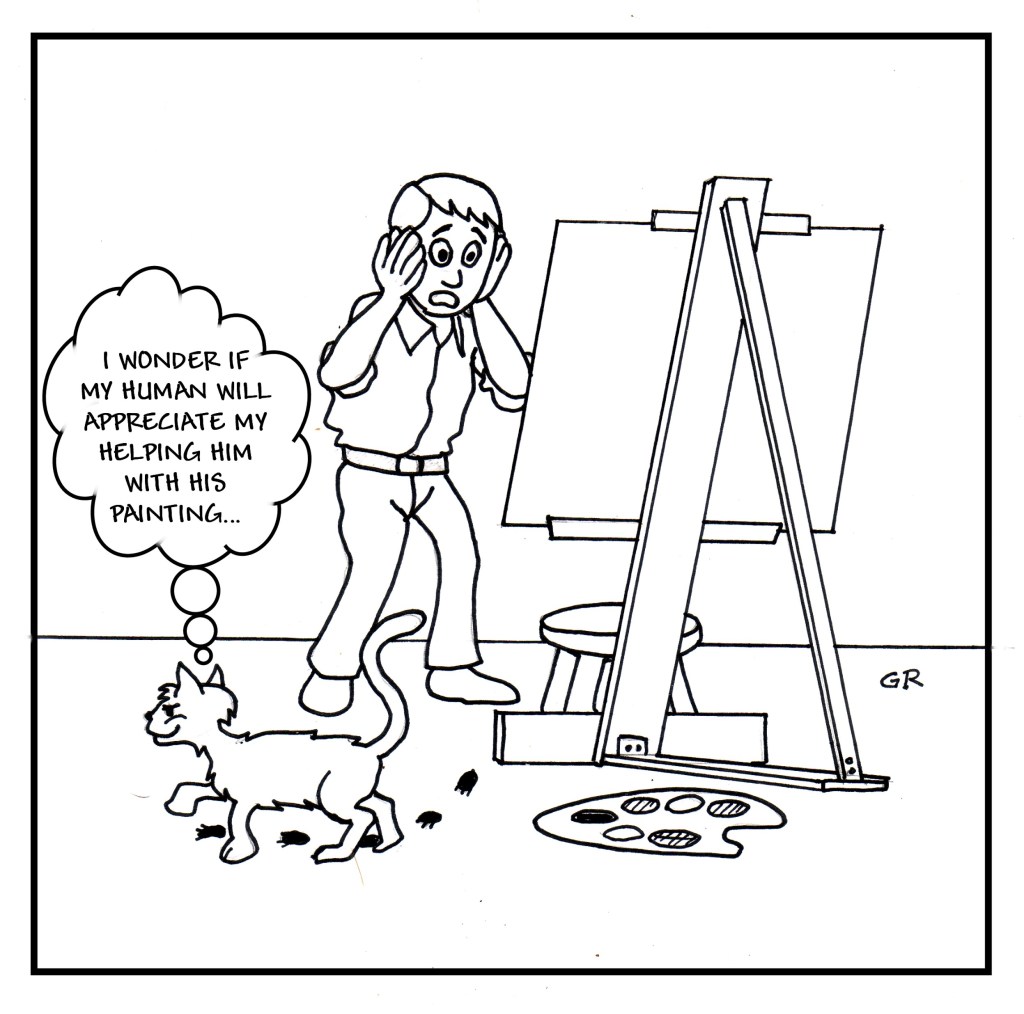 What happens to Arty the Cat when he helps his human. 